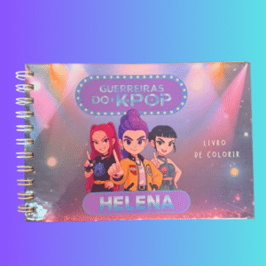 Livro de colorir- Guerreiras do Kpop - Personalizado com nome